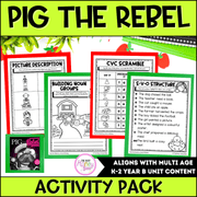 Pig the Rebel by Aaron Blabey Activity Pack -