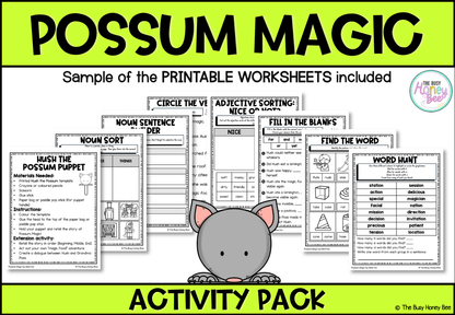 Possum Magic by Mem Fox Activity Pack - Activity Pack