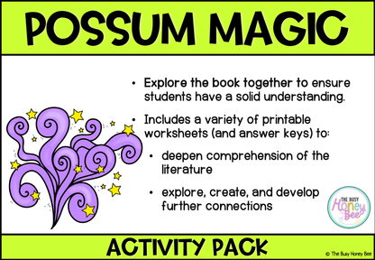 Possum Magic by Mem Fox Activity Pack - Activity Pack
