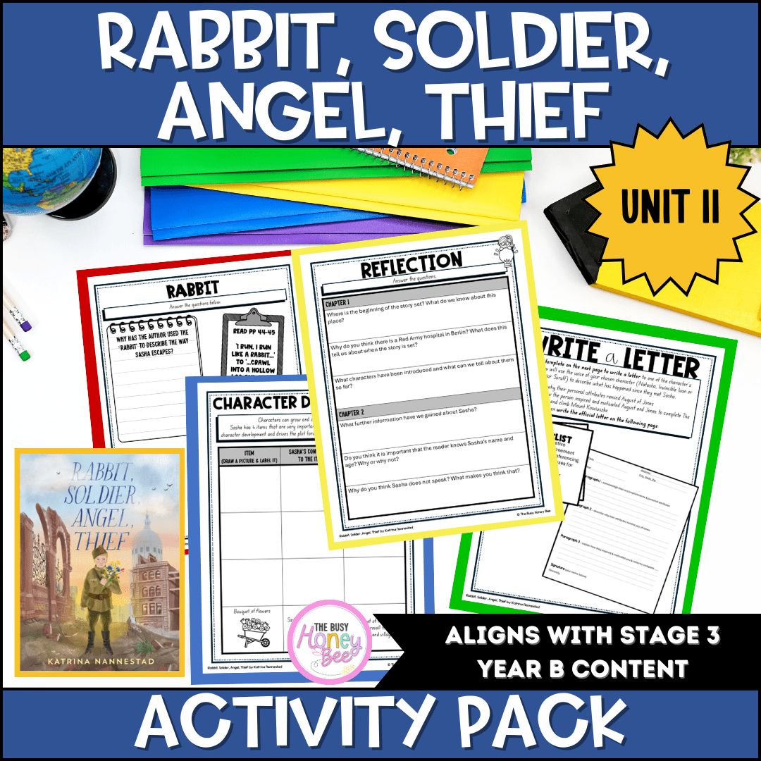 Rabbit, Soldier, Angel, Thief Unit 11 Activity Pack -