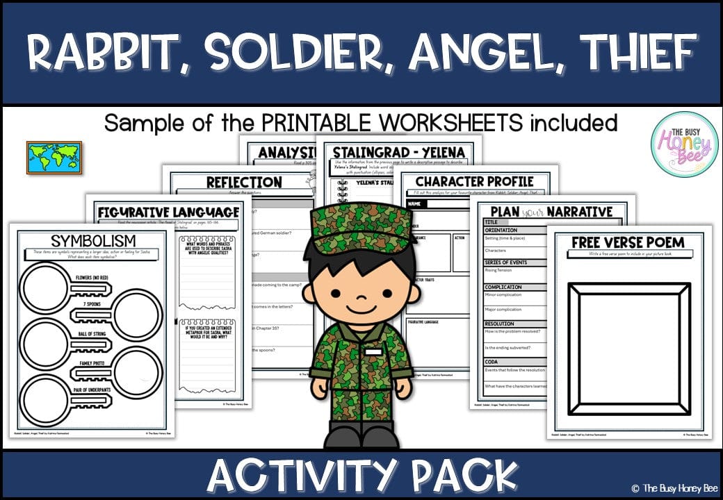 Rabbit, Soldier, Angel, Thief Unit 12 Activity Pack -
