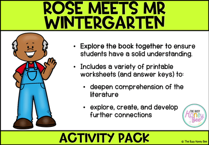 Rose Meets Mr Wintergarten by Bob Graham Activity Pack - Activity Pack