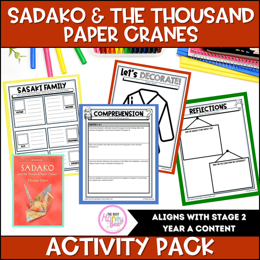 Sadako and the Thousand Paper Cranes Activity Pack -