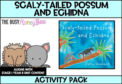 Scaly-tailed Possum and Echidna by Cathy Goonack Activity Pack -