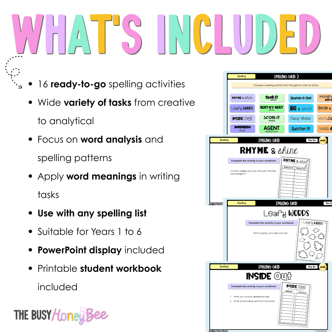 Spelling Grid Teaching Bundle 2 -