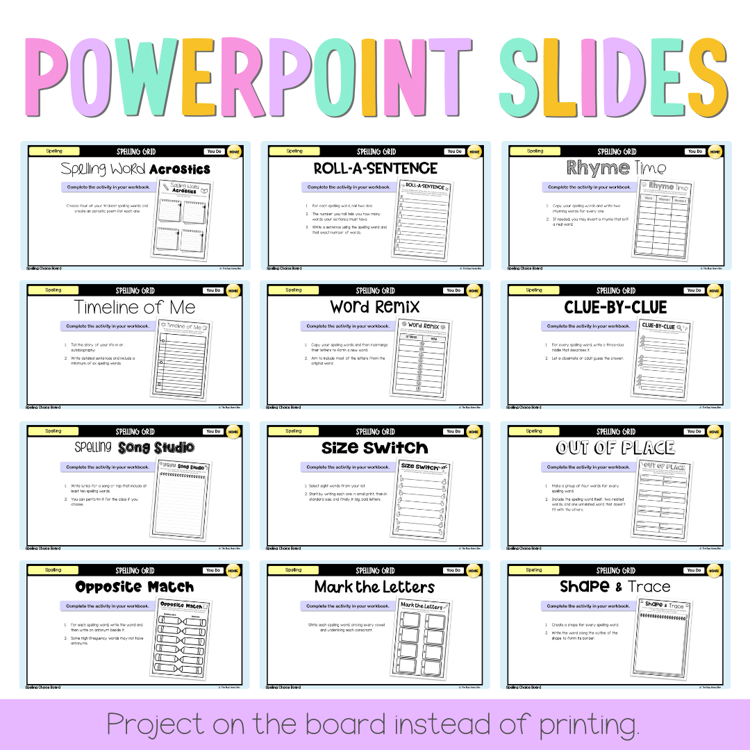 Spelling Grid Teaching Bundle 4 -