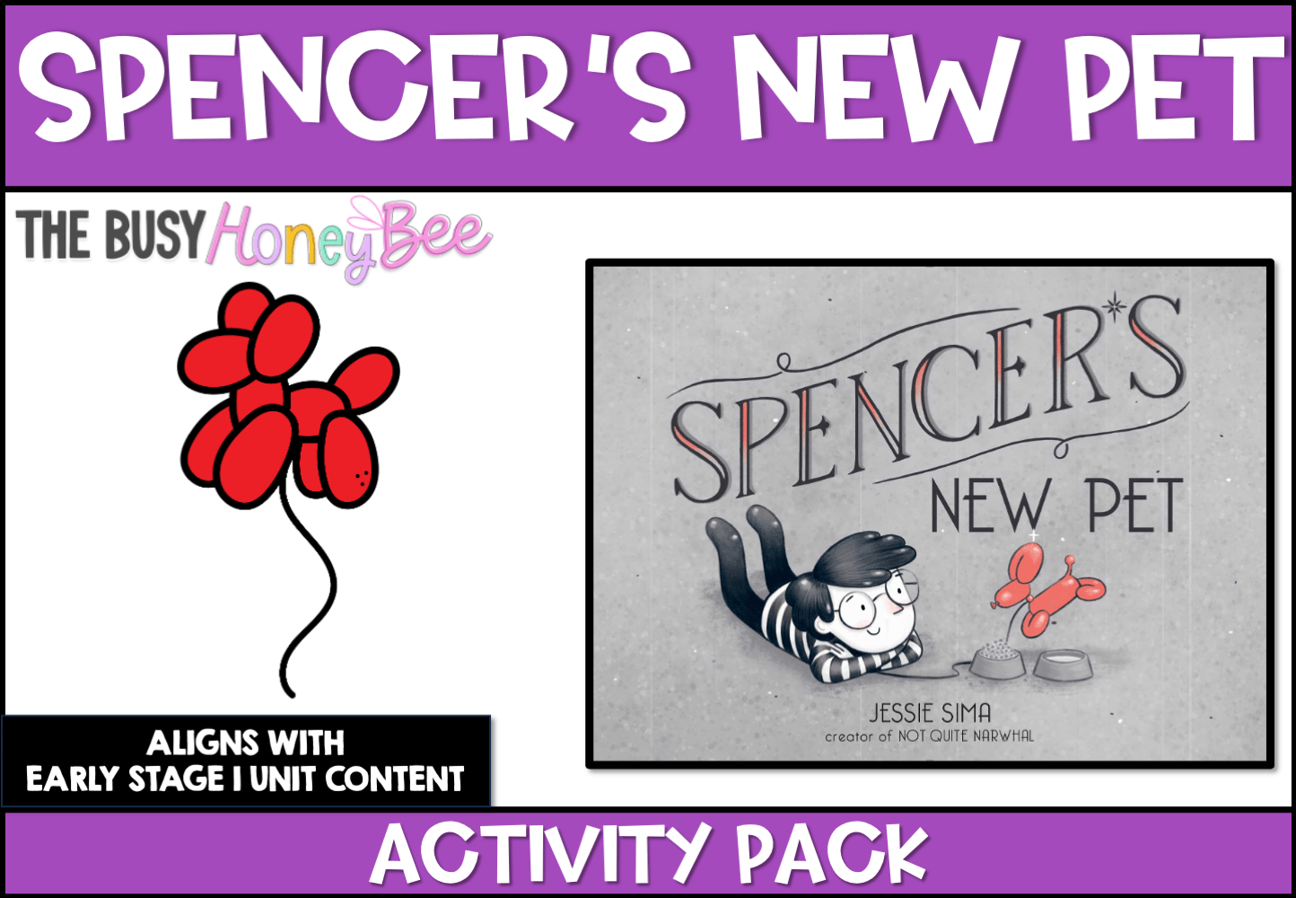 Spencer’s New Pet by Jessie Sima Activity Pack - Activity Pack