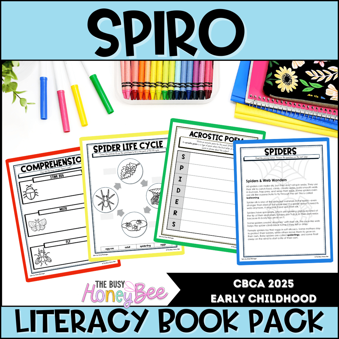 Spiro by Anna McGregor - CBCA 2025 - Literacy Book Pack - Activity Pack