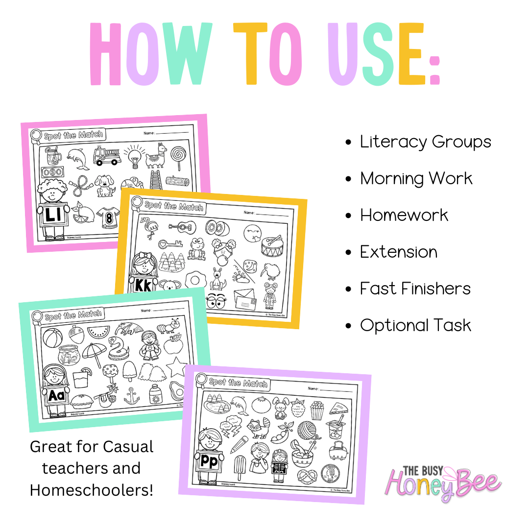 Spot the Match: Beginning Sounds - Literacy Centre