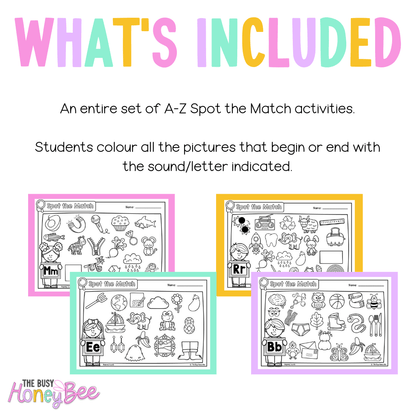 Spot the Match: Beginning Sounds - Literacy Centre