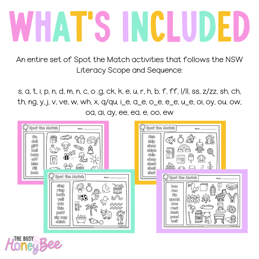 Spot the Match: Early Stage 1 Phonics - Literacy Centre