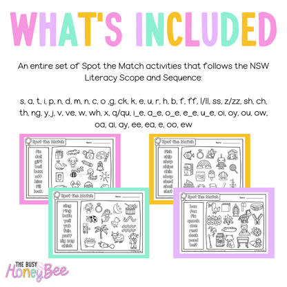 Spot the Match: Early Stage 1 Phonics - Literacy Centre