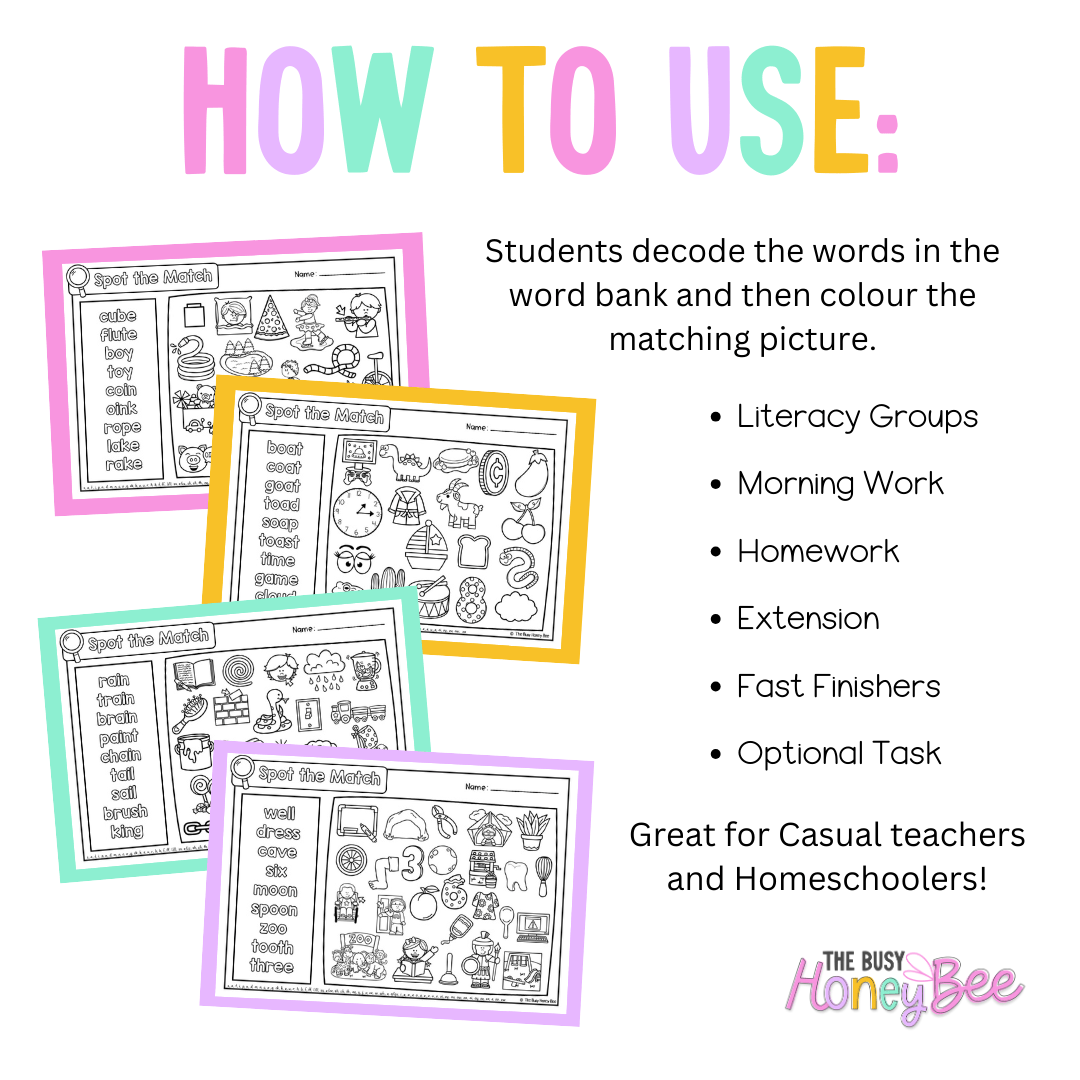 Spot the Match: Early Stage 1 Phonics - Literacy Centre