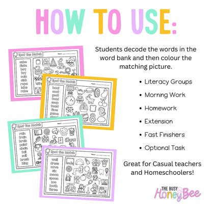 Spot the Match: Early Stage 1 Phonics - Literacy Centre