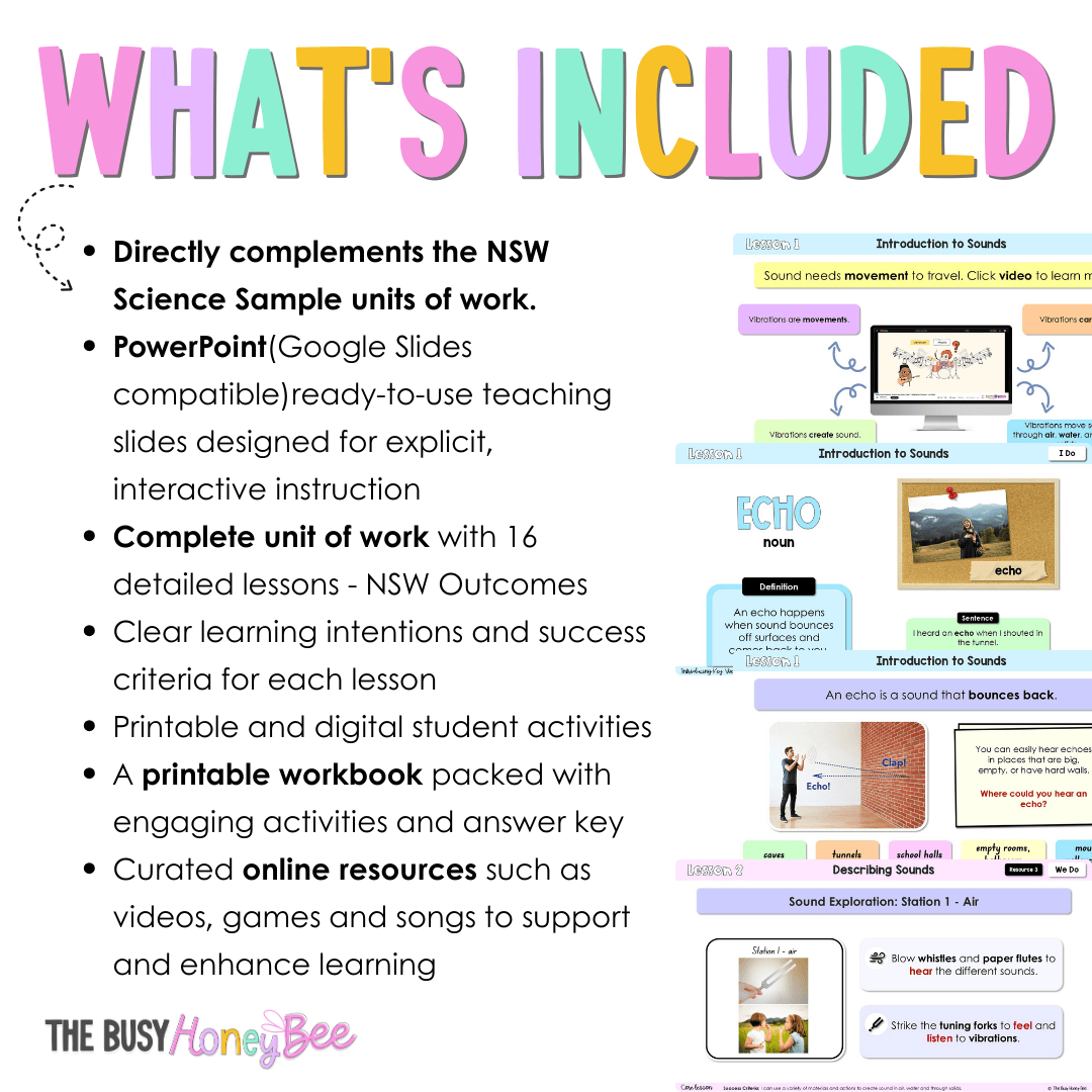Stage 1 NSW Science Sample Unit 5 Teaching Pack - Teaching Bundle