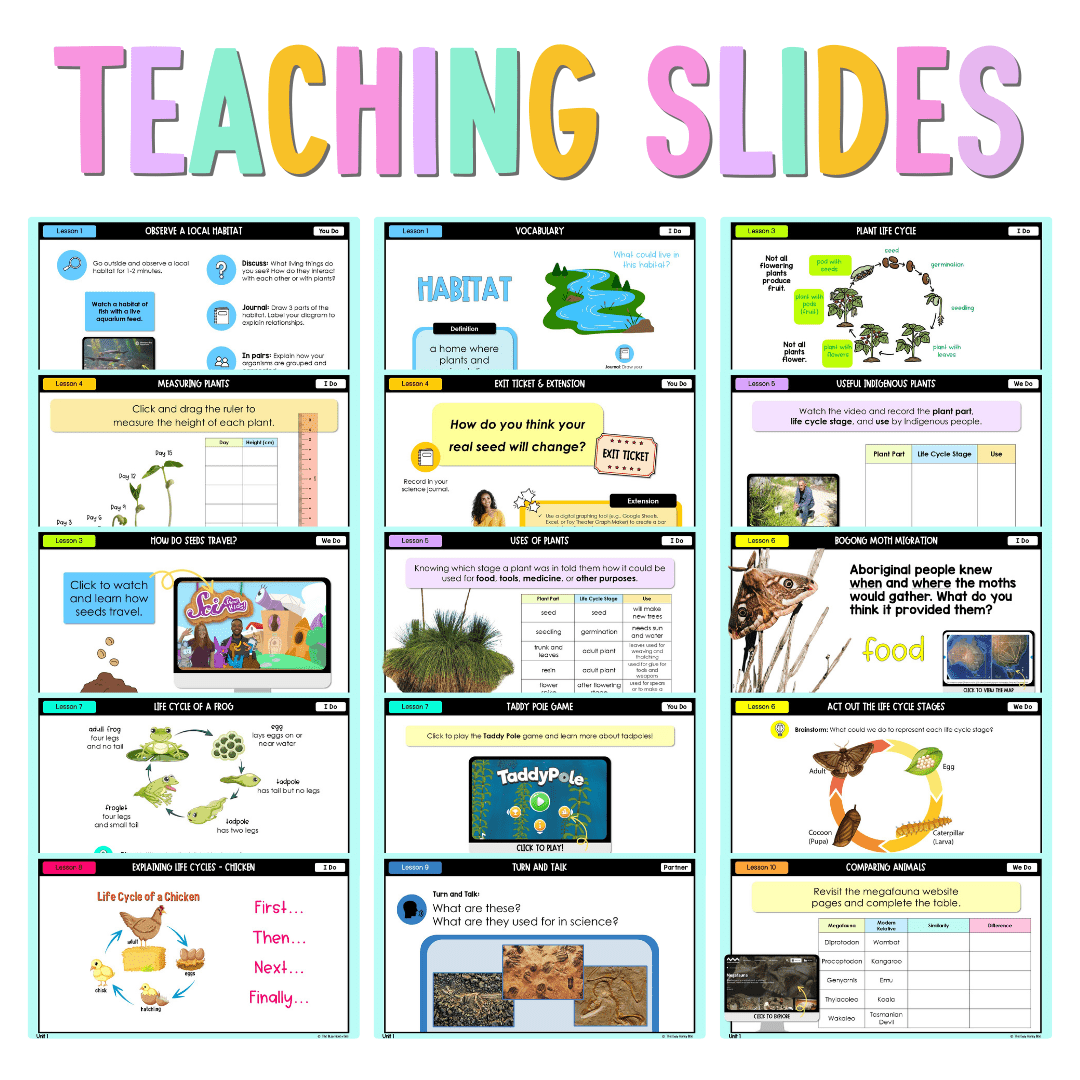 Stage 1 NSW Science Unit 1 Living Things Change Over Time Teaching Bundle - Teaching Bundle