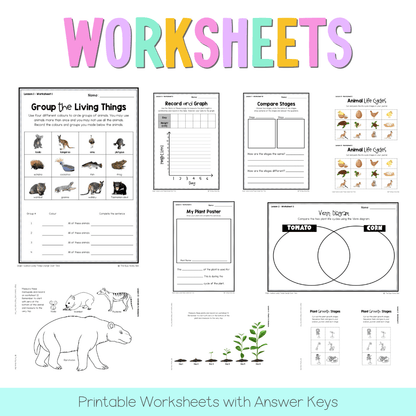 Stage 1 NSW Science Unit 1 Living Things Change Over Time Teaching Bundle - Teaching Bundle