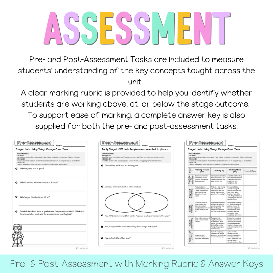 Stage 1 NSW Science Unit 1 Living Things Change Over Time Teaching Bundle - Teaching Bundle