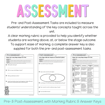 Stage 1 NSW Science Unit 1 Living Things Change Over Time Teaching Bundle - Teaching Bundle