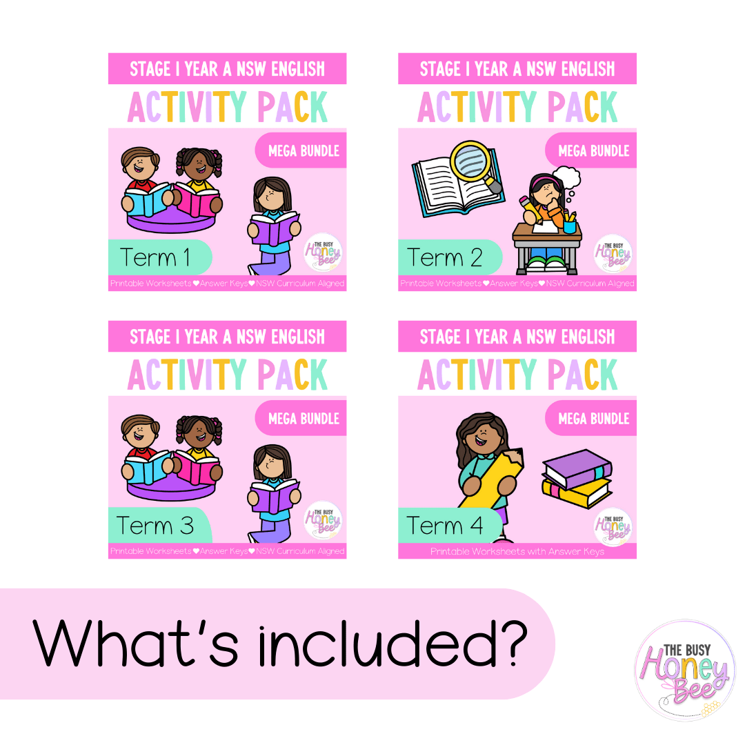 Stage 1 Year A and Multi Age K-2 Year A English Activity Pack ULTIMATE Mega Bundle - Activity Pack