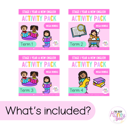 Stage 1 Year A and Multi Age K-2 Year A English Activity Pack ULTIMATE Mega Bundle - Activity Pack
