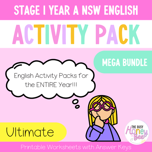 Stage 1 Year A and Multi Age K-2 Year A English Activity Pack ULTIMATE Mega Bundle - Activity Pack