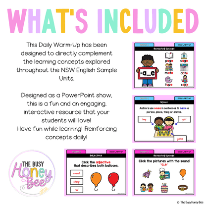 Stage 1 Year A Australian | NSW English Daily Review | Warm-Up Unit 1 -