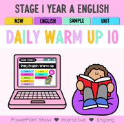 Stage 1 Year A Australian | NSW English Daily Review | Warm-Up Unit 10 -