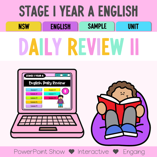 Stage 1 Year A Australian | NSW English Daily Review | Warm-Up Unit 11 -
