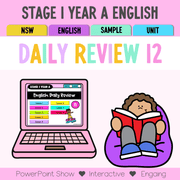 Stage 1 Year A Australian | NSW English Daily Review | Warm-Up Unit 12 -