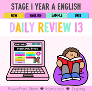 Stage 1 Year A Australian | NSW English Daily Review | Warm-Up Unit 13 -