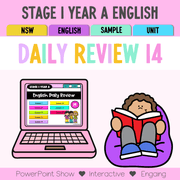 Stage 1 Year A Australian | NSW English Daily Review | Warm-Up Unit 14 -