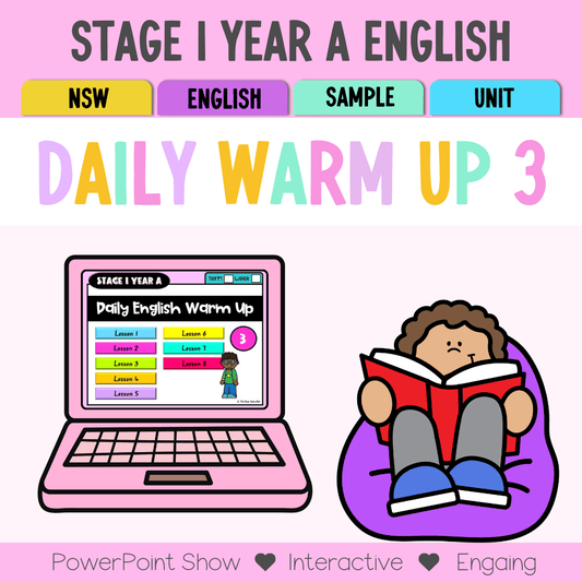 Stage 1 Year A Australian | NSW English Daily Review | Warm-Up Unit 3 -