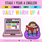 Stage 1 Year A Australian | NSW English Daily Review | Warm-Up Unit 4 -