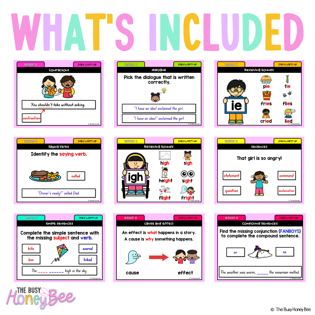 Stage 1 Year A Australian | NSW English Daily Review | Warm-Up Unit 5 -