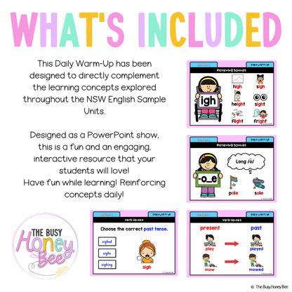 Stage 1 Year A Australian | NSW English Daily Review | Warm-Up Unit 6 -