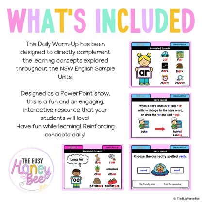 Stage 1 Year A Australian | NSW English Daily Review | Warm-Up Unit 8 -