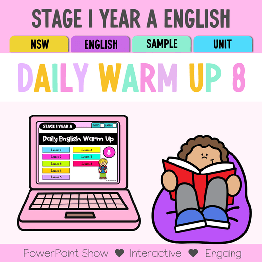 Stage 1 Year A Australian | NSW English Daily Review | Warm-Up Unit 8 -