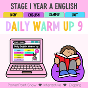 Stage 1 Year A Australian | NSW English Daily Review | Warm-Up Unit 9 -