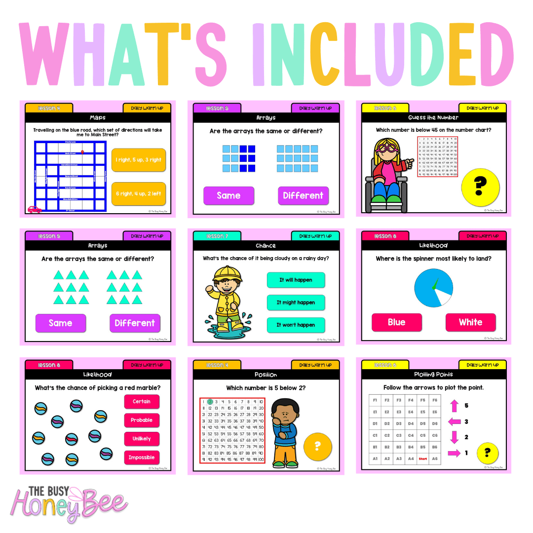 Stage 1 Year A Australian | NSW Math Daily Review | Warm-Up Unit 10 -