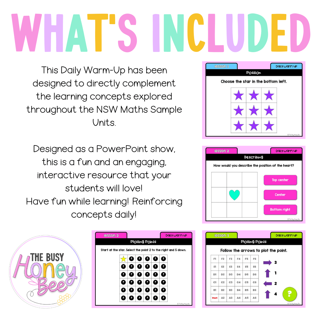 Stage 1 Year A Australian | NSW Math Daily Review | Warm-Up Unit 10 -