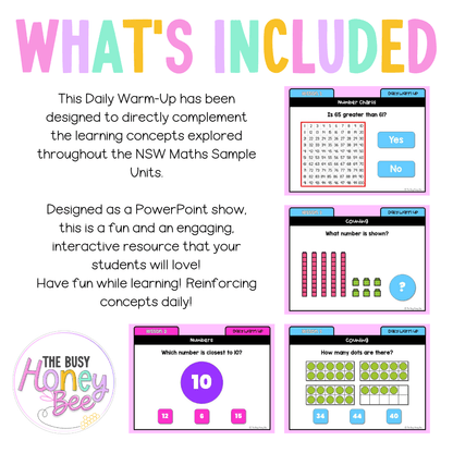Stage 1 Year A Australian | NSW Math Daily Review | Warm-Up Unit 11 -