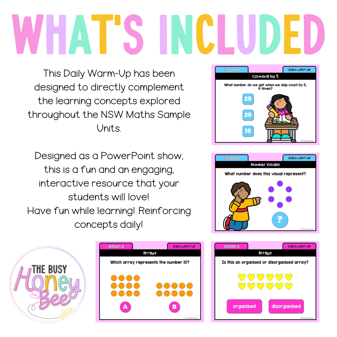 Stage 1 Year A Australian | NSW Math Daily Review | Warm-Up Unit 13 - Warm Up | Revision