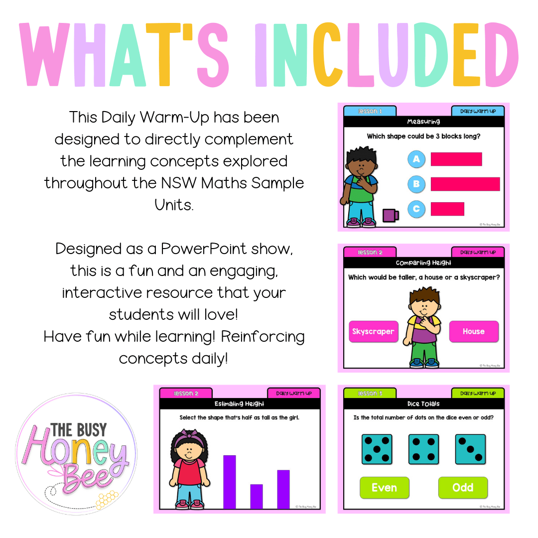 Stage 1 Year A Australian | NSW Math Daily Review | Warm-Up Unit 14 - Warm Up | Revision