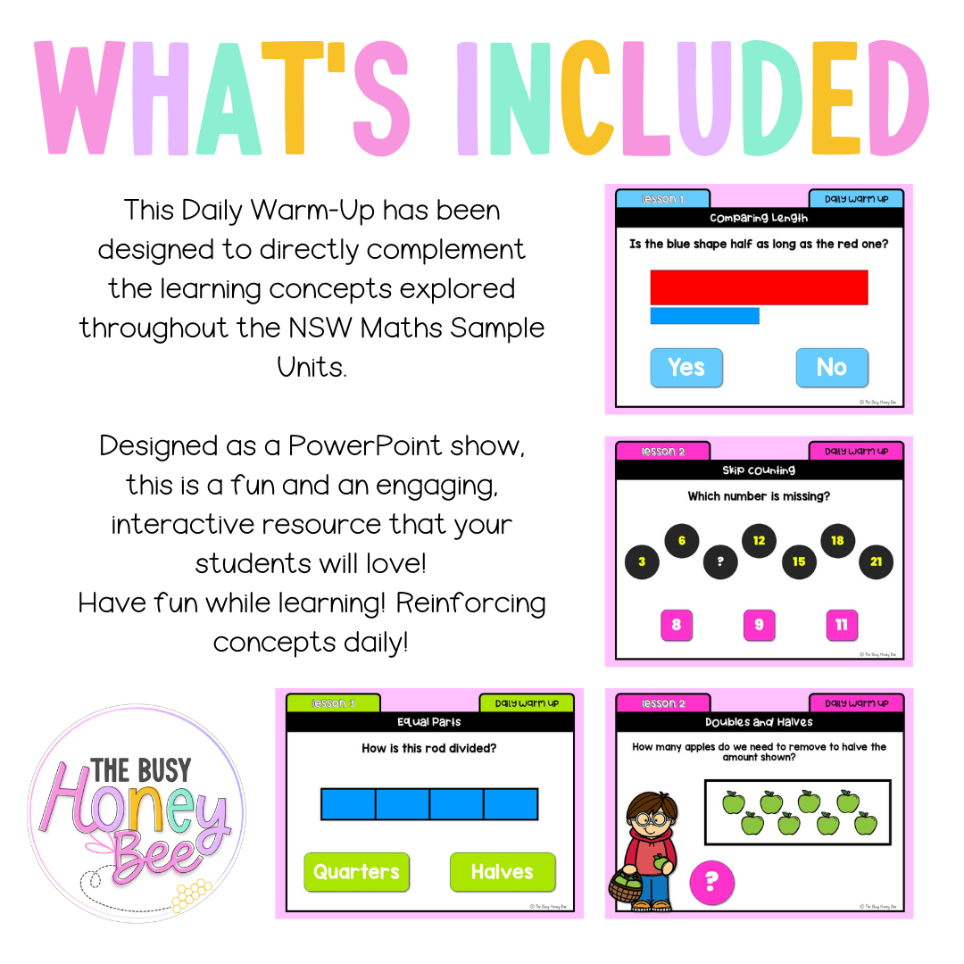 Stage 1 Year A Australian | NSW Math Daily Review | Warm-Up Unit 15 - Warm Up | Revision