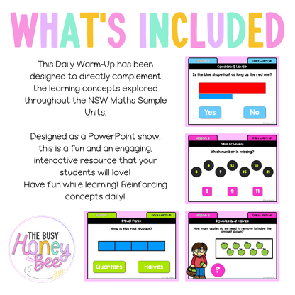 Stage 1 Year A Australian | NSW Math Daily Review | Warm-Up Unit 15 - Warm Up | Revision