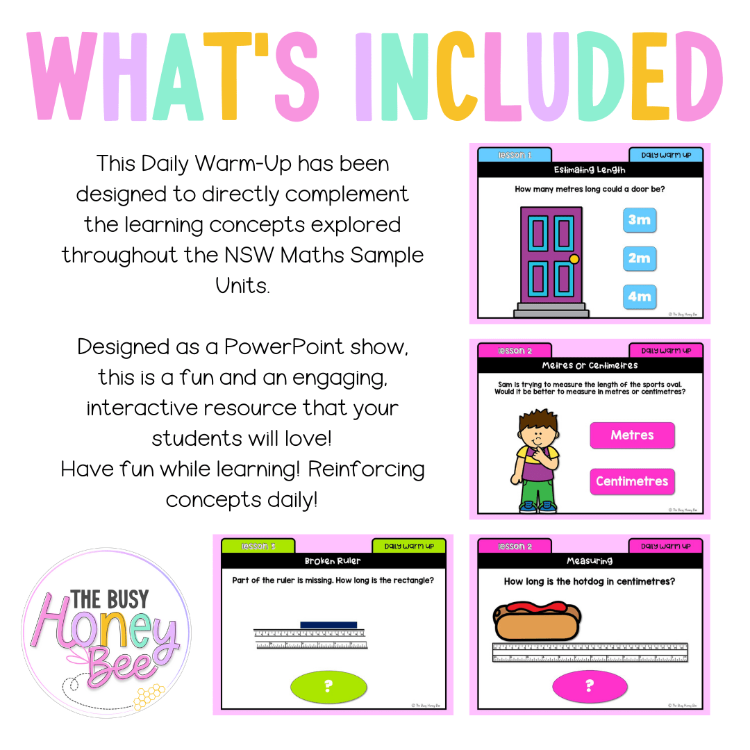 Stage 1 Year A Australian | NSW Math Daily Review | Warm-Up Unit 17 - Warm Up | Revision