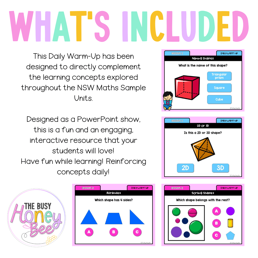 Stage 1 Year A Australian | NSW Math Daily Review | Warm-Up Unit 19 - Warm Up | Revision