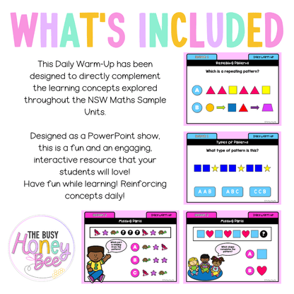 Stage 1 Year A Australian | NSW Math Daily Review | Warm-Up Unit 2 -