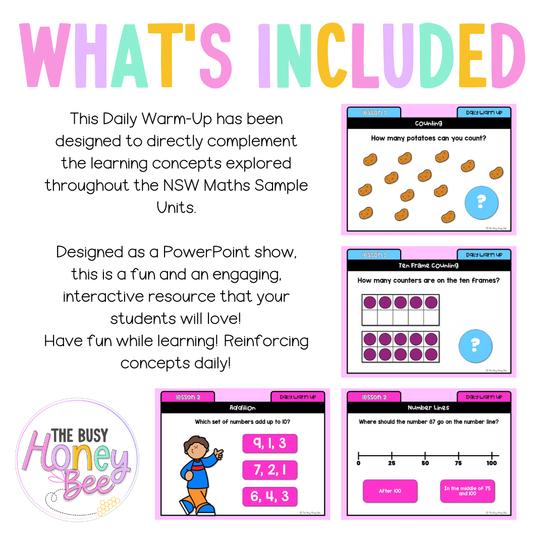 Stage 1 Year A Australian | NSW Math Daily Review | Warm-Up Unit 20 - Warm Up | Revision